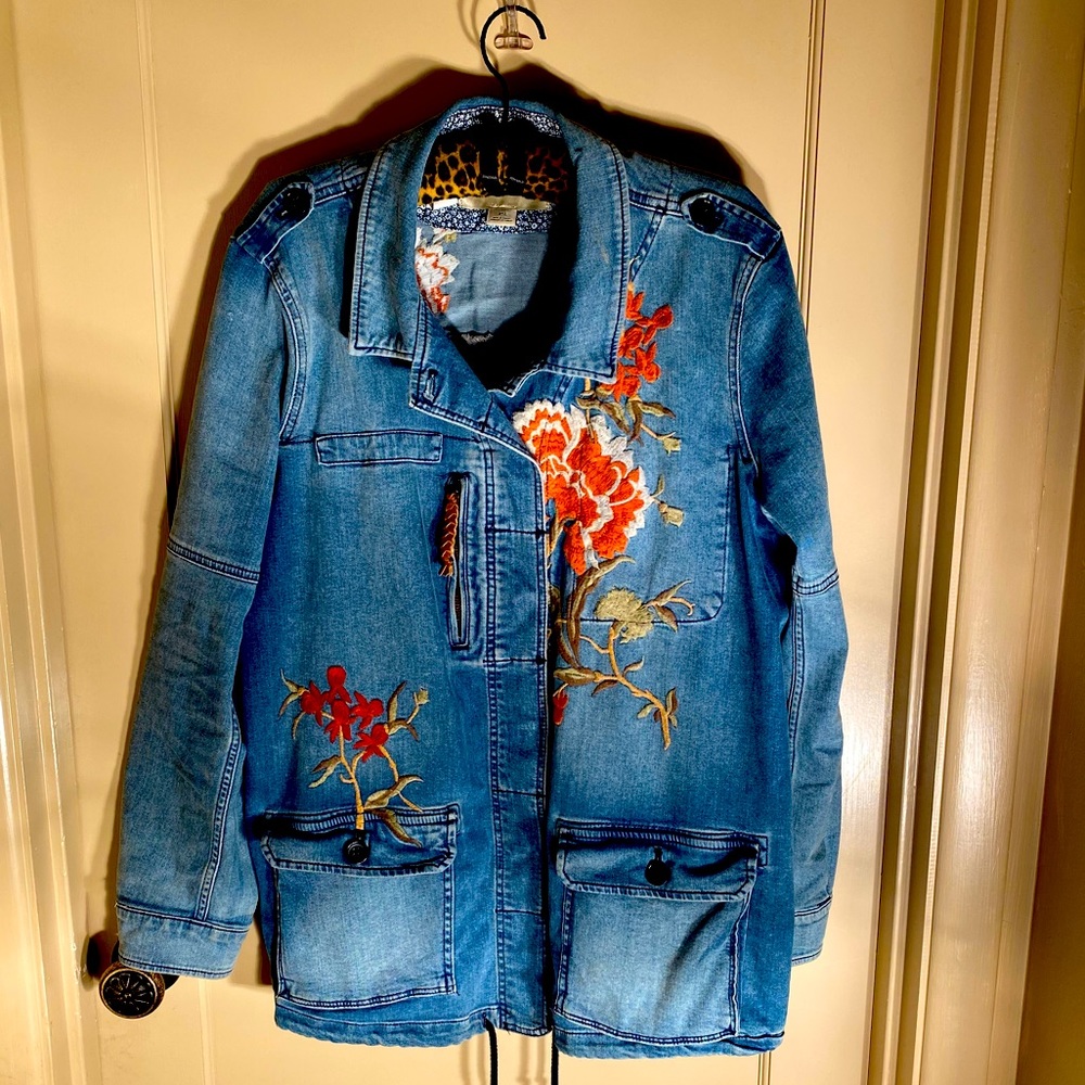 Anthropologie-purchased denim utility jacket